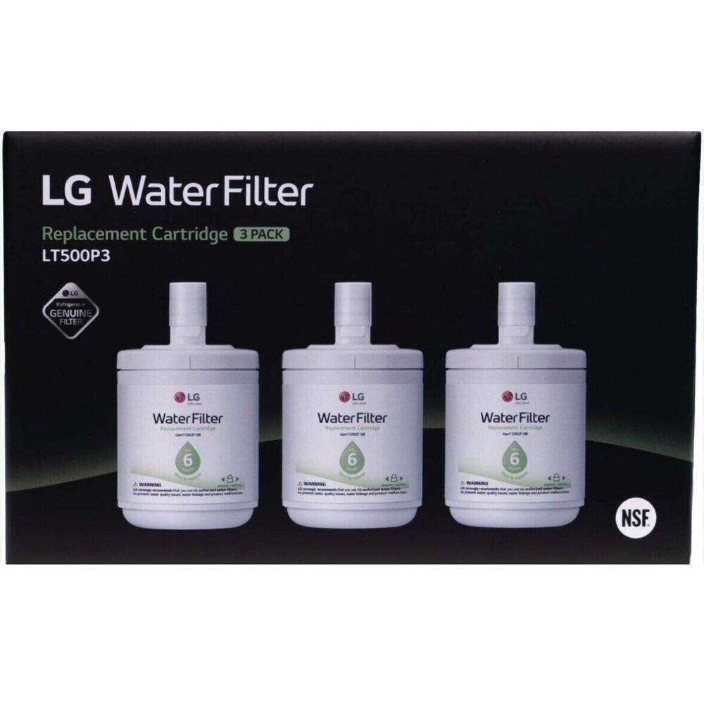 NEW LG LT500P3 Water Filter 3 (6 Month) Pack NIB Replacement Cartridge- 18 month